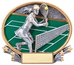 3D Oval Tennis Female Resin 8-1/4 inches