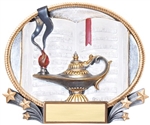 3D Oval Lamp of Knowledge Resin 8-1/4 inches