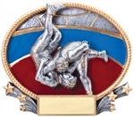 3D Oval Wrestling Resin 8-1/4 inches