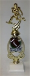 Assembled Football Trophy  12 inches with White Base, Current Year