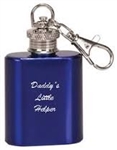 1 oz. Gloss Blue Keychain Flask