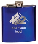 6 oz. Gloss Blue Flask