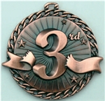 3rd Place Bronze Gold 2 inches