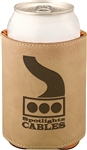 Light Brown Leatherette Beverage Holder 3-3/4 inches