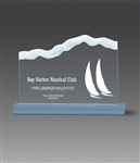 Frosted Sculpted Ridge Acrylic 8 inches