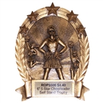 Cheerleading 5-Star Resin 6.25 inches