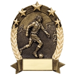 Soccer Male 5-Star Resin 6.25 inches