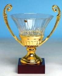 24% Lead Crystal Bowl With Antique Handles