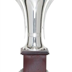 Silver Plated Cup with Mahogany Base
