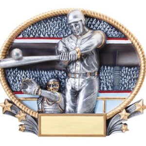 3D Oval Baseball Resin 8-1/4 inches