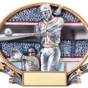 3D Oval Softball Resin 8-1/4 inches