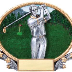 3D Oval Golf Male Resin 8-1/4 inches
