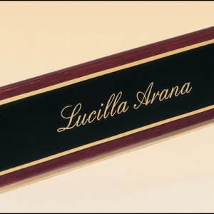Rosewood or Black Stain Name Plate