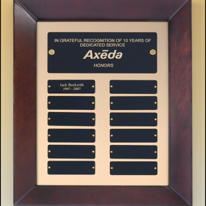 Perpetual Plaque with 12 Black Brass Plates