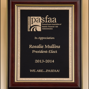 High Gloss Rosewood Stained Plaque