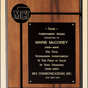 Plaque with Solid Brass Plate