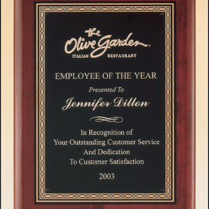Plaque Board with Rosewood Black Stain Black Brass