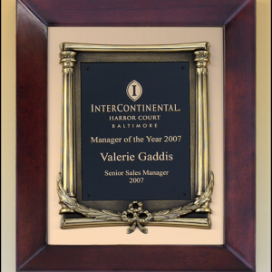 Cherry Finish Frame with Antique Bronze Metal Frame