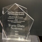 Custom engraved acrylic for Don Hendricks award